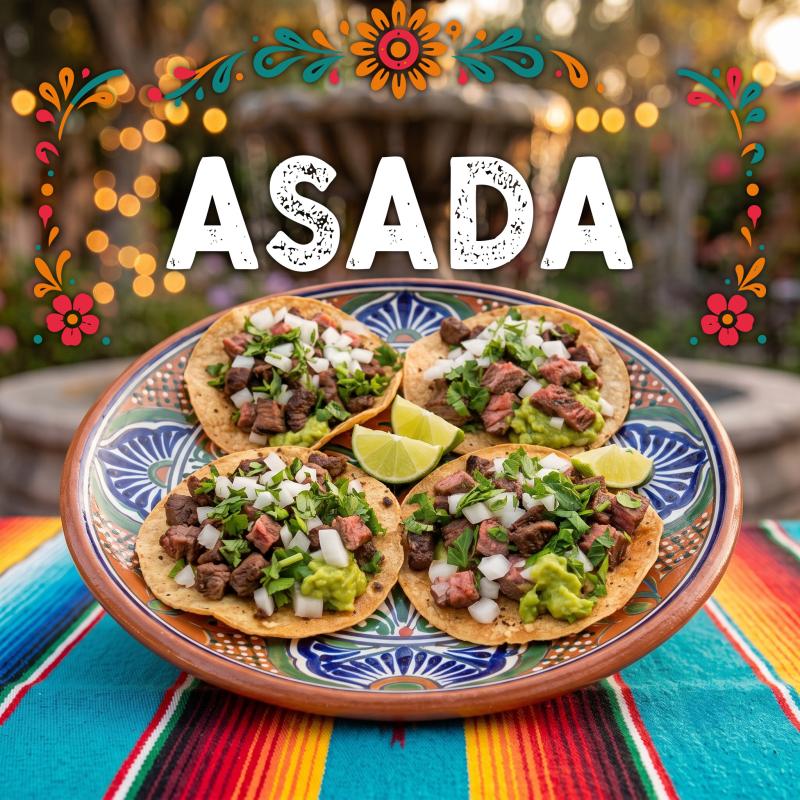 TACOS DE CARNE ASADA (grilled steak tacos)