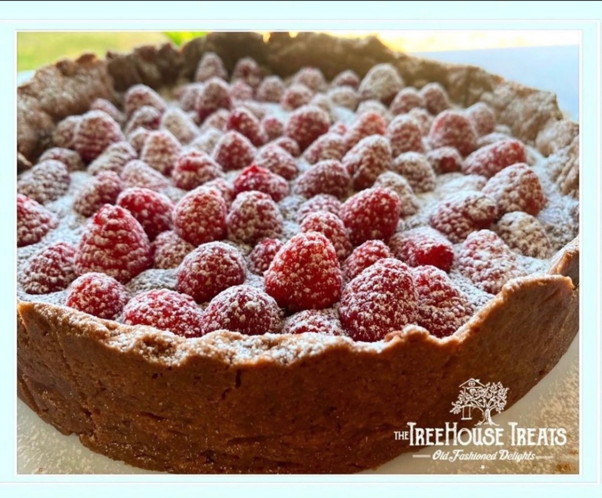 FINEST BELGIAN CHOCOLATE GANACHE TART WITH RASPBERRIES