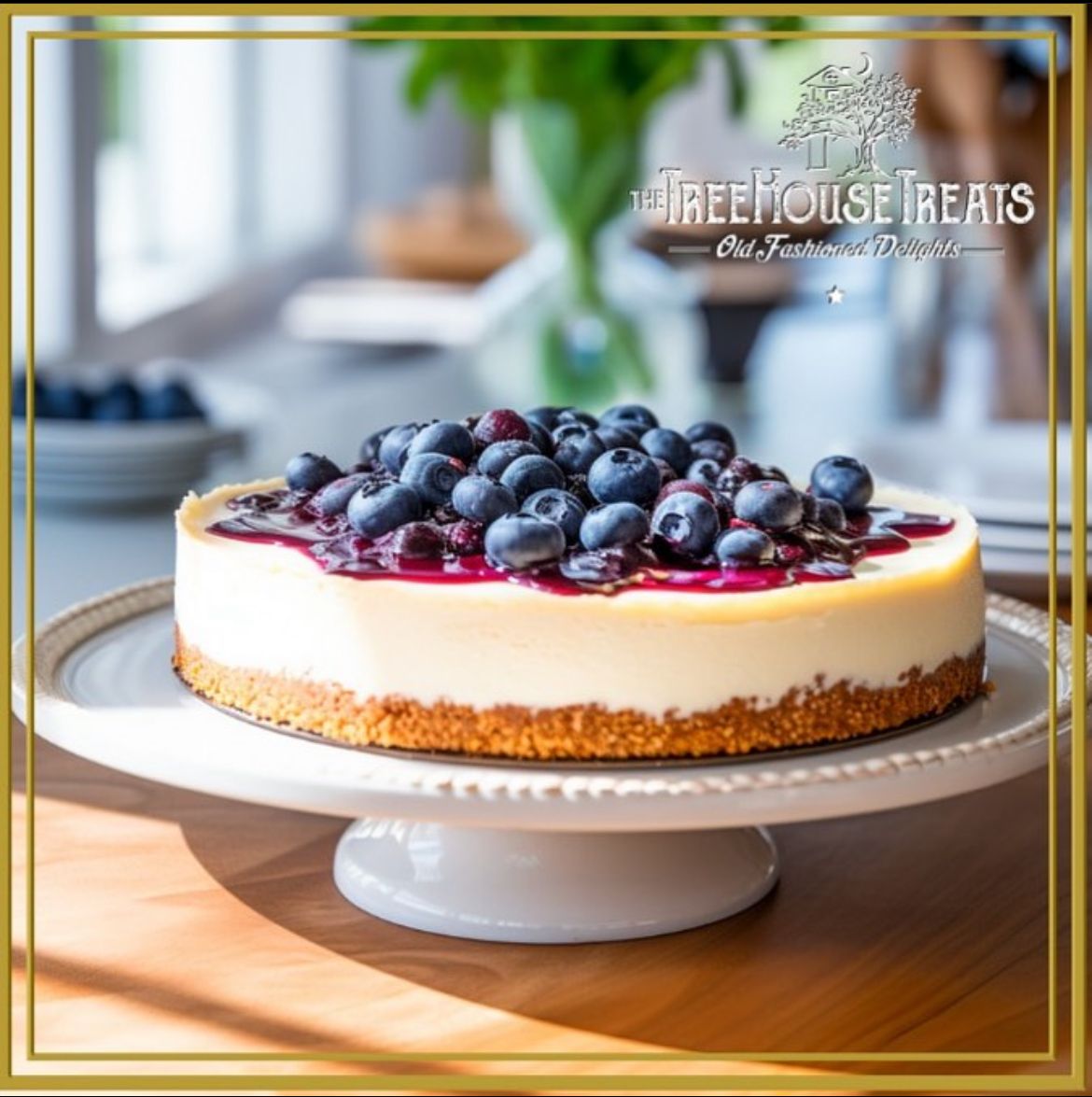 New York-style Blueberry Cheesecake